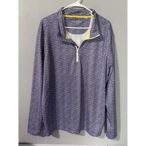 Maelreg Men's Performance Quarter Zip Purple Size Large LSU colors